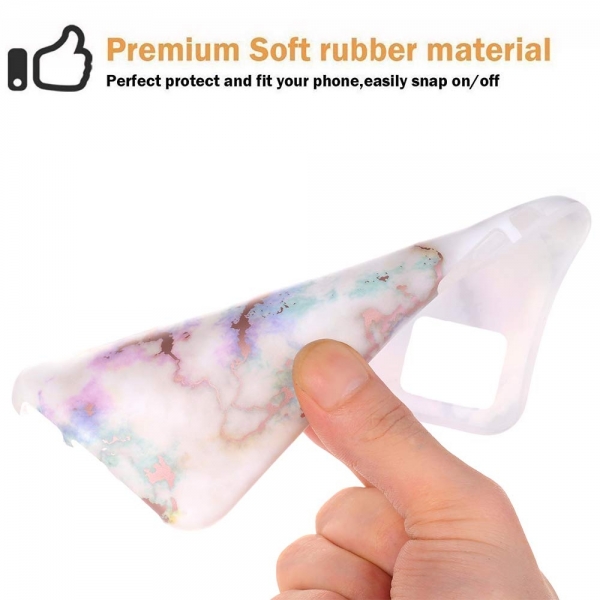 BAISRKE iPhone 11 Pro Mermer Desenli K�l�f-Colorful