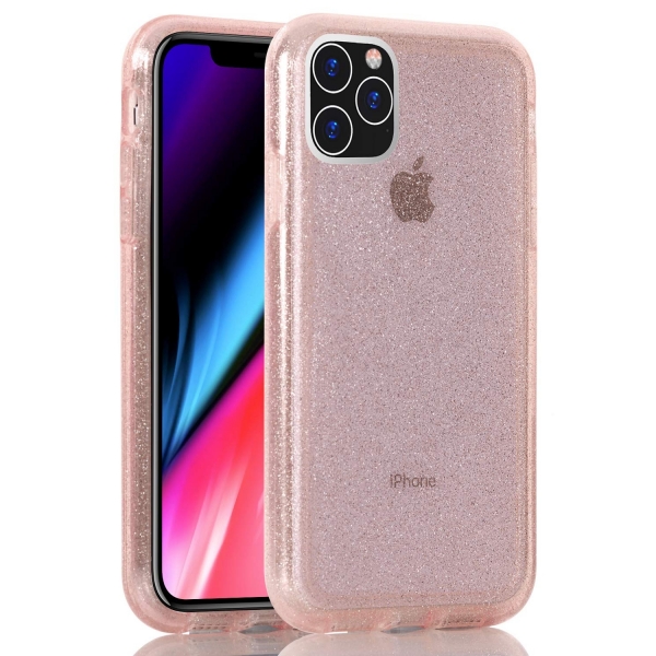 BAISRKE iPhone 11 Pro Max Silikon Simli Klf-Rose Gold