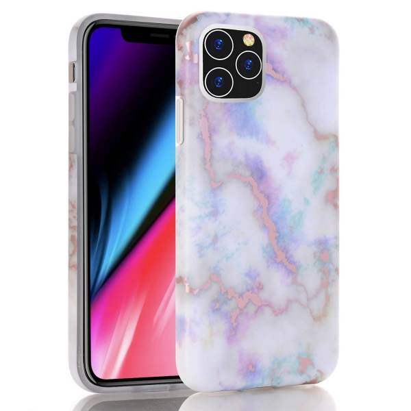 BAISRKE iPhone 11 Pro Max Mermer Desenli Klf-Colorful