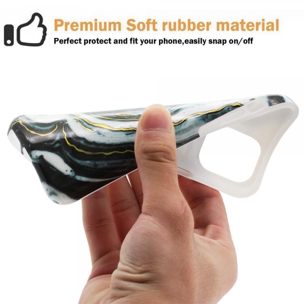 BAISRKE iPhone 11 Pro Max Mermer Desenli K�l�f-Teal