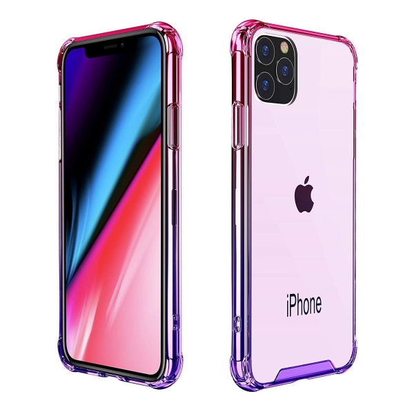 BAISRKE iPhone 11 Pro Max Bumper Klf-Pink Purple Gradient
