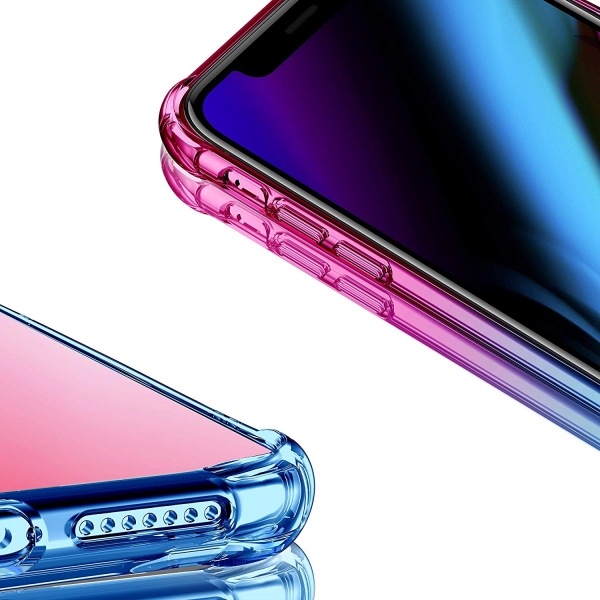BAISRKE iPhone 11 Pro Max Bumper Klf-Pink Blue Gradient