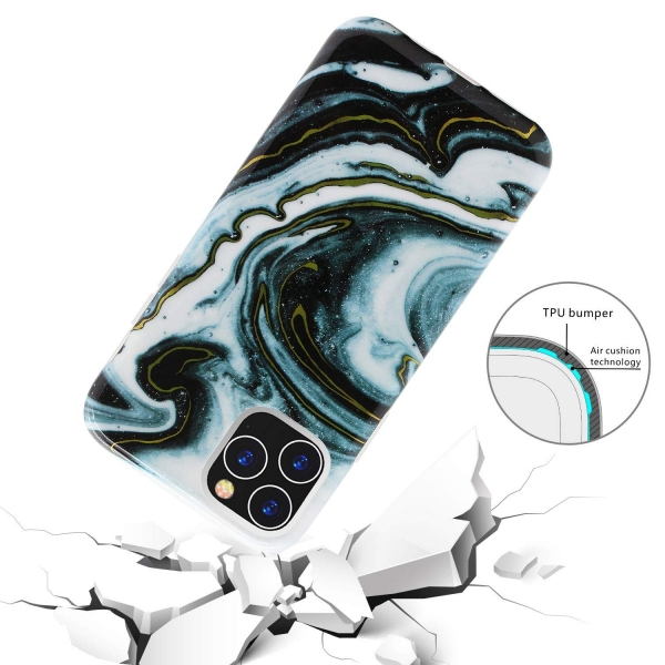 BAISRKE iPhone 11 Pro Mermer Desenli Klf-Teal