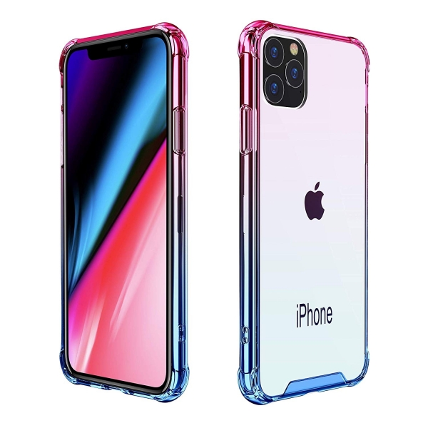 BAISRKE iPhone 11 Pro Bumper Klf-Pink Blue Gradient