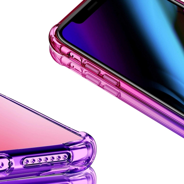 BAISRKE iPhone 11 Pro Bumper Klf-Pink Purple Gradient