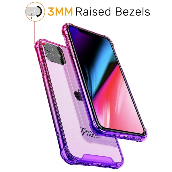 BAISRKE iPhone 11 Bumper Klf-Pink Purple Gradient