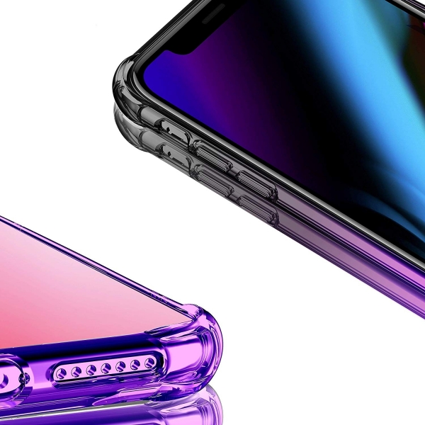 BAISRKE iPhone 11 Bumper K�l�f-Black Purple Gradient
