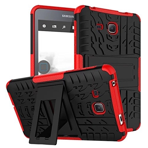BAUBEY Samsung Galaxy Tab A6 Rugged Armor K�l�f (7 in�)-Red