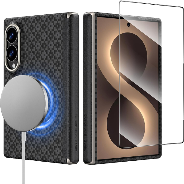 BENKS Galaxy Z Fold 8 MagSafe Uyumlu K�l�f-Obsidian Black