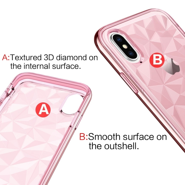 BENTOBEN Apple iPhone X Bumper Klf-Rose Gold