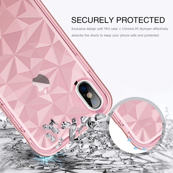 BENTOBEN Apple iPhone X Bumper Klf-Rose Gold