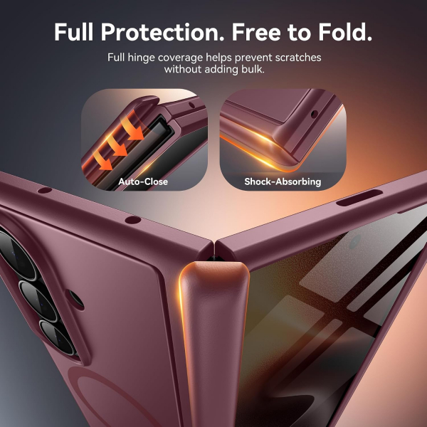 BERFY Galaxy Z Fold 8 Ultra MagSafe Filtreli K�l�f-Red