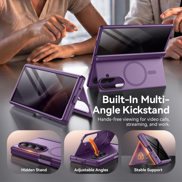 BERFY Galaxy Z Fold 8 Ultra MagSafe Filtreli K�l�f-Purple
