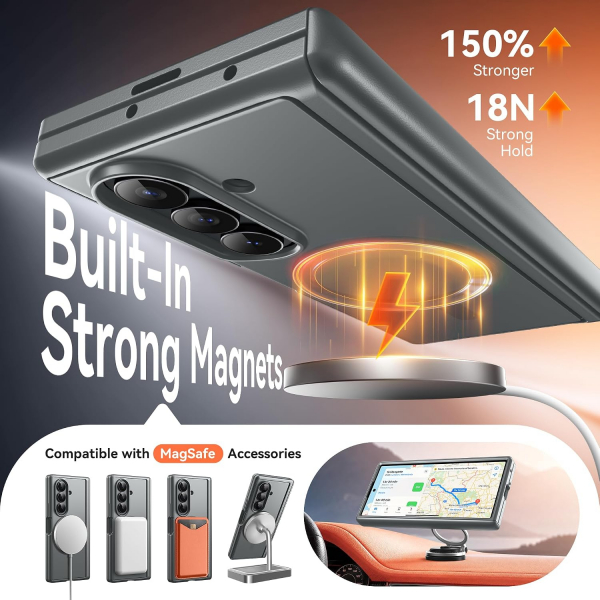 BERFY Galaxy Z Fold 8 Ultra MagSafe Filtreli K�l�f-Grey