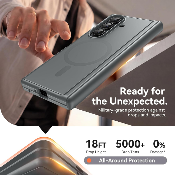BERFY Galaxy Z Fold 8 Ultra MagSafe Filtreli K�l�f-Grey