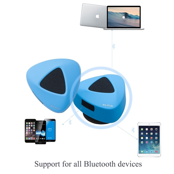 BILIFUN Su Geirmez Kablosuz Bluetooth Hoparlr-Blue