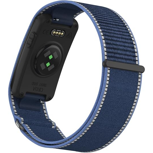 BandSmith Garmin CIRQA Uyumlu �rg� Naylon Kay��-Bright Blue