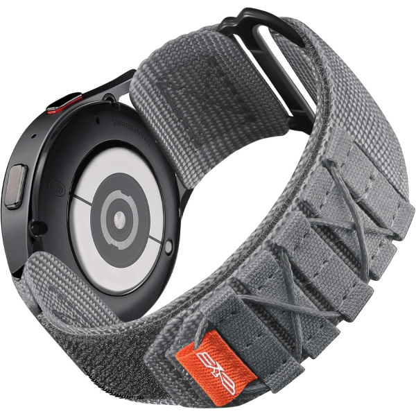 Bandleti Galaxy Watch Askeri Naylon Spor Kay�� 20mm (L)-Dark Gray