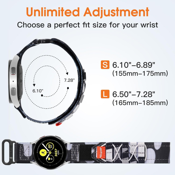 Bandleti Galaxy Watch Askeri Naylon Spor Kay�� 20mm (L)-Camo