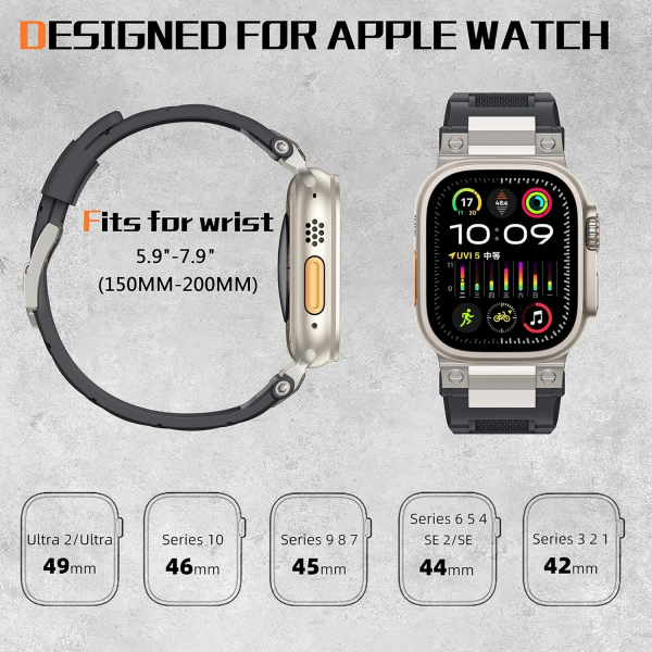 Bandletic Apple Watch Ultra 1/2.Nesil 49mm Kay-Space Grey
