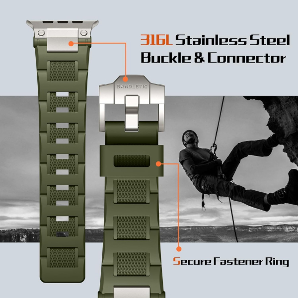 Bandletic Apple Watch Ultra 1/2.Nesil 49mm Kay-Army Green