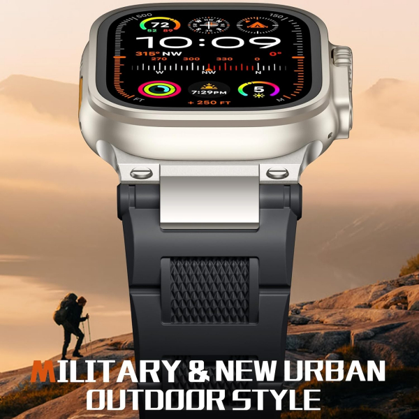 Bandletic Apple Watch Ultra 1/2.Nesil 49mm Kay-Black