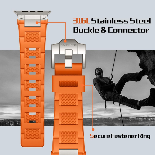 Bandletic Apple Watch Ultra 1/2.Nesil 49mm Kay-Orange