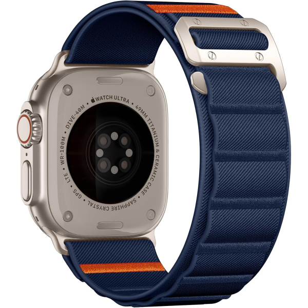 Bandletic Apple Watch Ultra 3 Esnek Naylon Kay��-Navy Blue