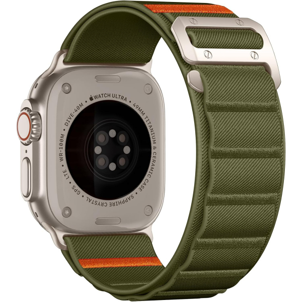 Bandletic Apple Watch Ultra 3 Esnek Naylon Kay��-Army Green