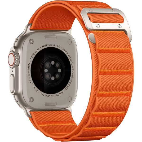 Bandletic Apple Watch Ultra 3 Esnek Naylon Kay��-Orange