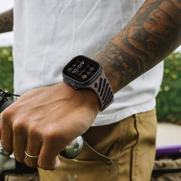 Bandletic Apple Watch Ultra 3 Manyetik Silikon Kay��-Brown/Black