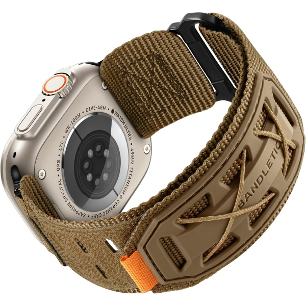 Bandletic Apple Watch Tactical Naylon Kay�� (Large)-Tan