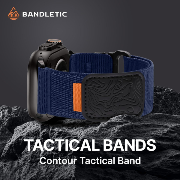 Bandletic Apple Watch Tactical Sportif Kay�� (Large)-Navy Blue