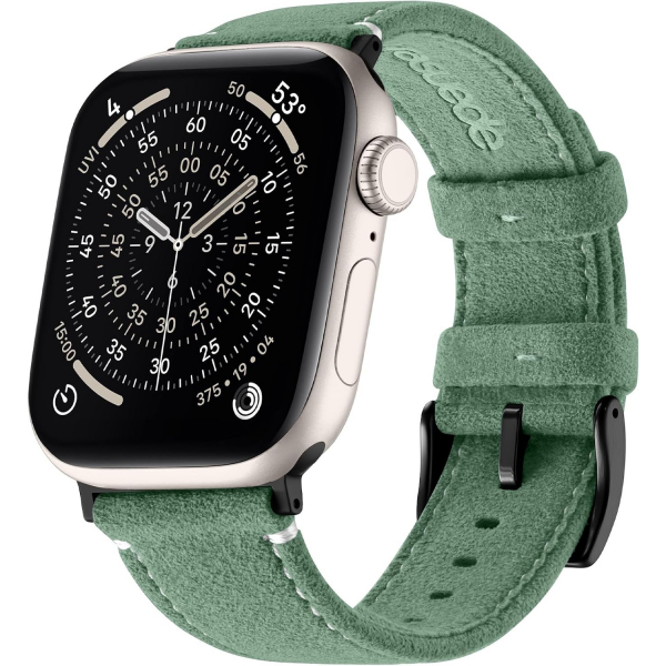 Bandletic Apple Watch 11 S�et Deri Kay��-Pine Green