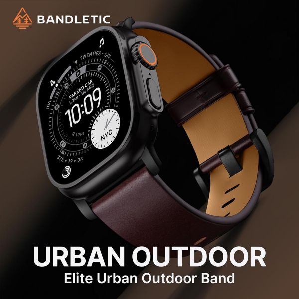 Bandletic Apple Watch Ultra 3 Hakiki Deri Kay��-Brown