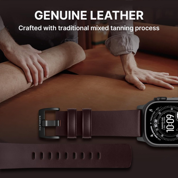 Bandletic Apple Watch Ultra 3 Hakiki Deri Kay��-Brown