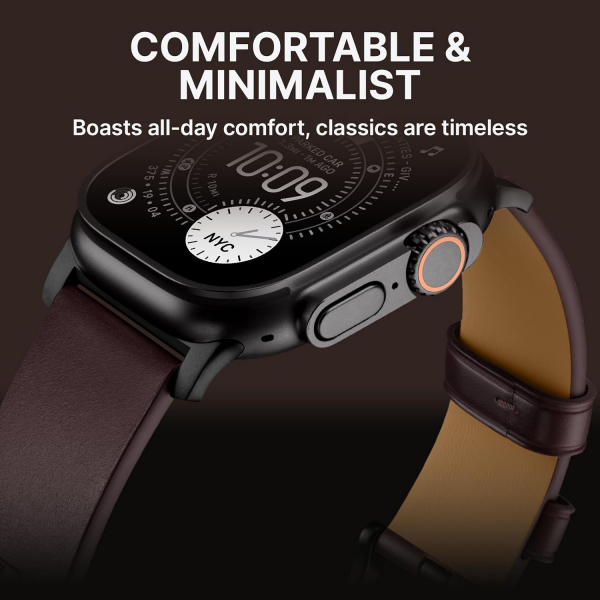 Bandletic Apple Watch Ultra 3 Hakiki Deri Kay��-Brown