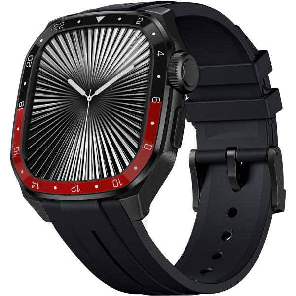Bandletic Apple Watch 9 Metal Koruyucu Kay�� 45mm-Black/Red