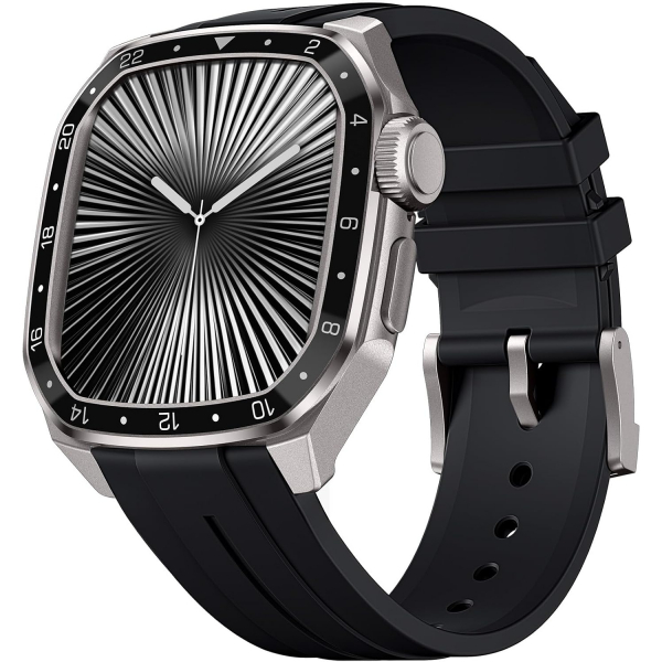 Bandletic Apple Watch 9 Metal Koruyucu Kay�� 45mm-Black/Titanium