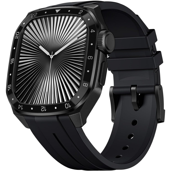 Bandletic Apple Watch 9 Metal Koruyucu Kay�� 45mm-Black/Black