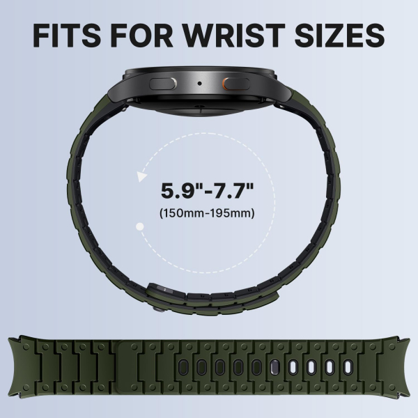 Bandletic Galaxy Watch 20mm Manyetik Silikon Kay��-Green/Black