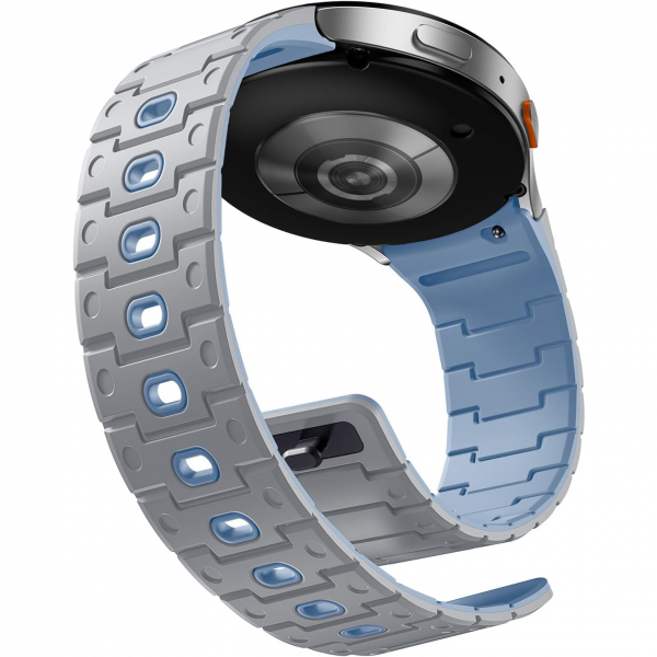 Bandletic Galaxy Watch 20mm Manyetik Silikon Kay��-Light Grey/Ice Blue