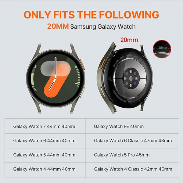 Bandletic Galaxy Watch 7 Manyetik Silikon Spor Kay��-LightGrey/IceBlue