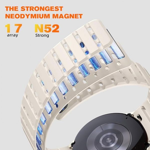 Bandletic Galaxy Watch 7 Manyetik Silikon Spor Kay��-Starlight