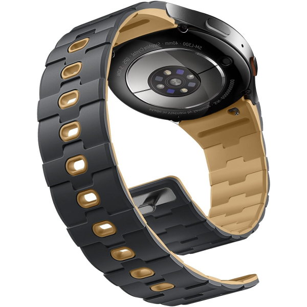 Bandletic Galaxy Watch 7 Manyetik Silikon Kay��-AnthraciteGray/Ochre