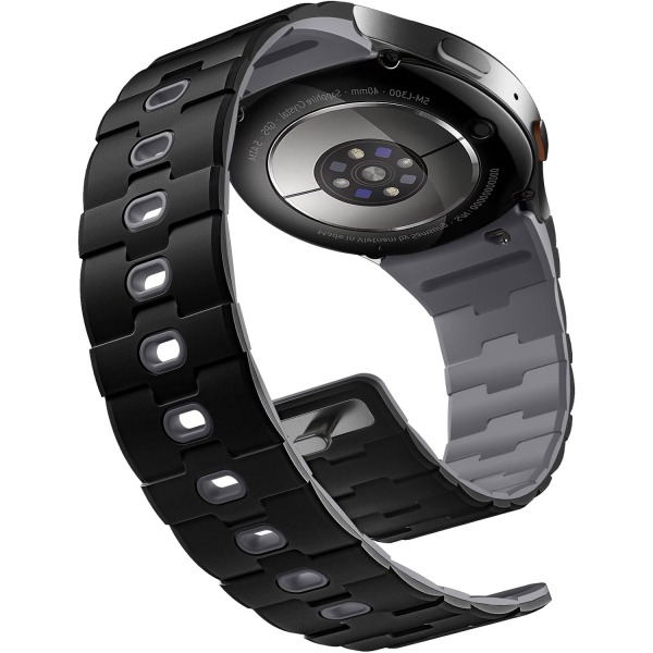 Bandletic Galaxy Watch 7 Manyetik Silikon Kay��-Black/Spacegray