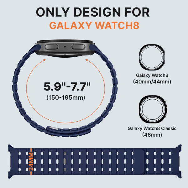 Bandletic Galaxy Watch 8 40mm Kay-Navy Blue