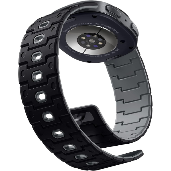 Bandletic Galaxy Watch 9 Uyumlu Manyetik Silikon Kay��-Black/Gray