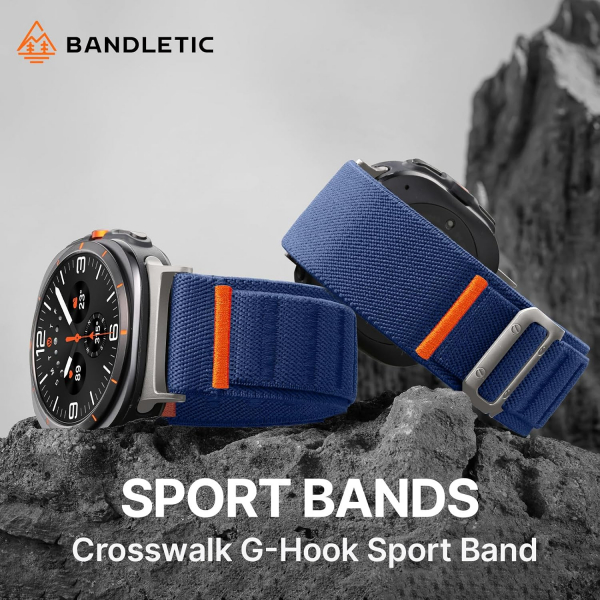 Bandletic Galaxy Watch Ultra 2/1 47mm Naylon Kay��-Titanium/Blue
