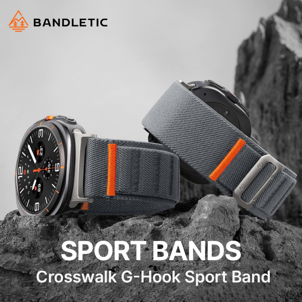 Bandletic Galaxy Watch Ultra 2/1 47mm Naylon Kay��-Titanium/Gray